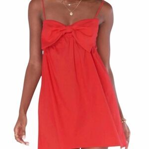 Show Me Your Mumu Best Bow Mini Dress Red Size M Statement